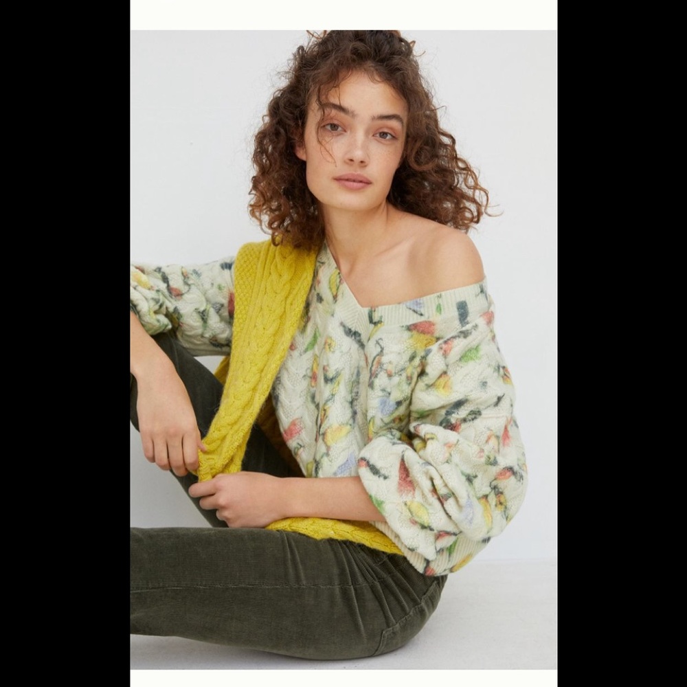 Anthropologie Catch of the Day Colorful Sweater Large